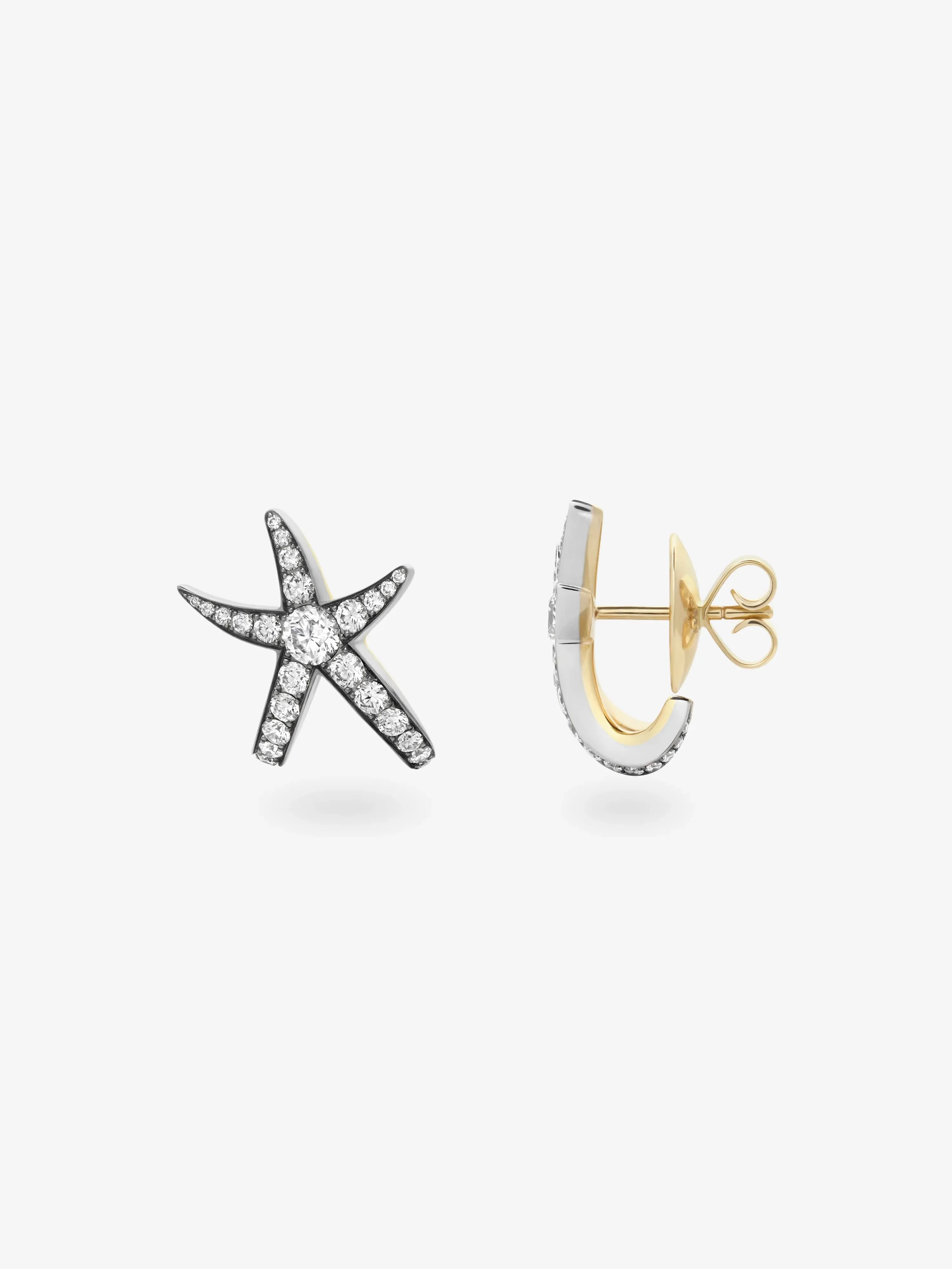 Hello Sailor Starfish Diamond Stud Earrings - Image 2