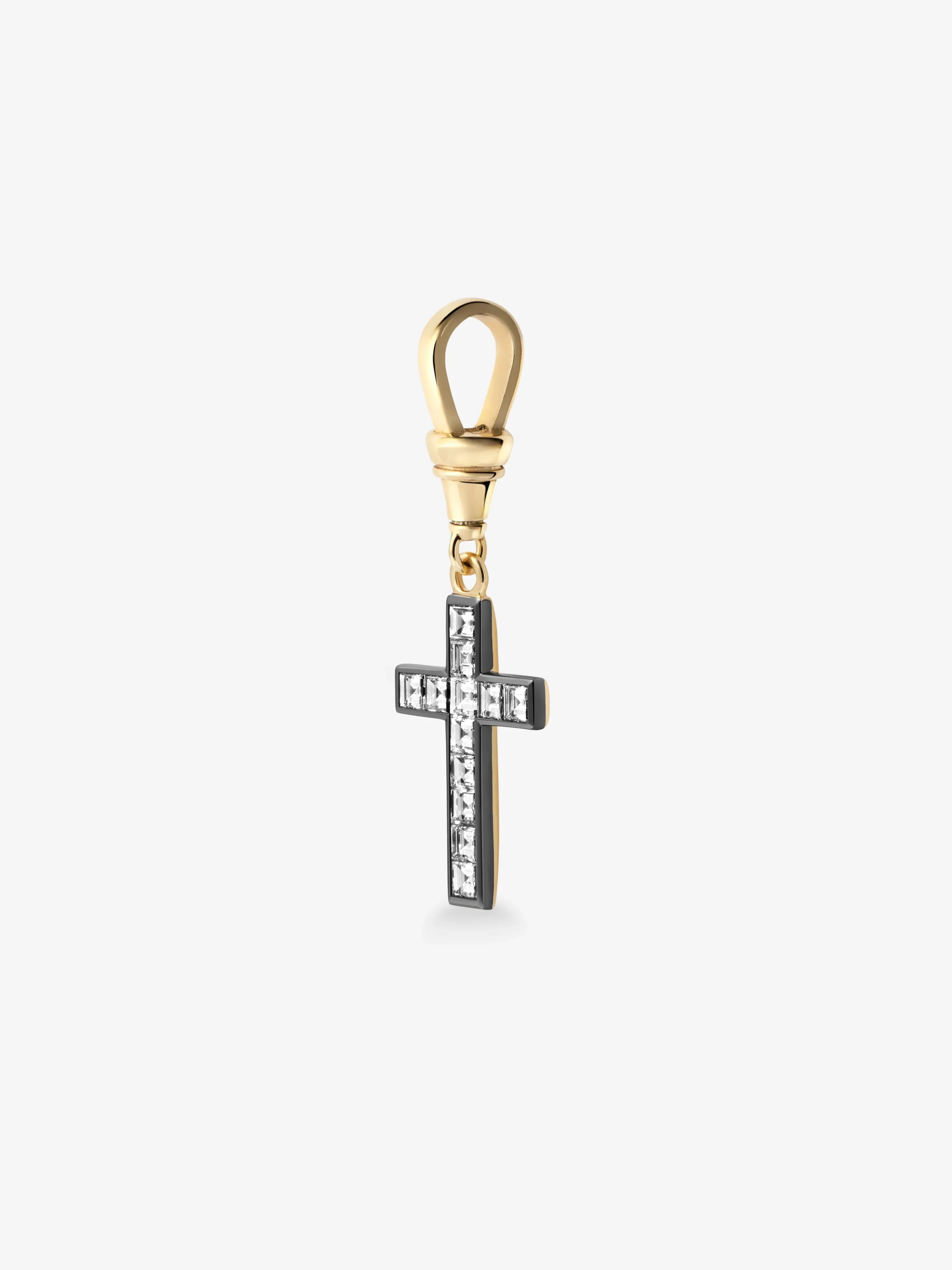 Lost Boys Carré Cut Diamond Cross Pendant - Image 5