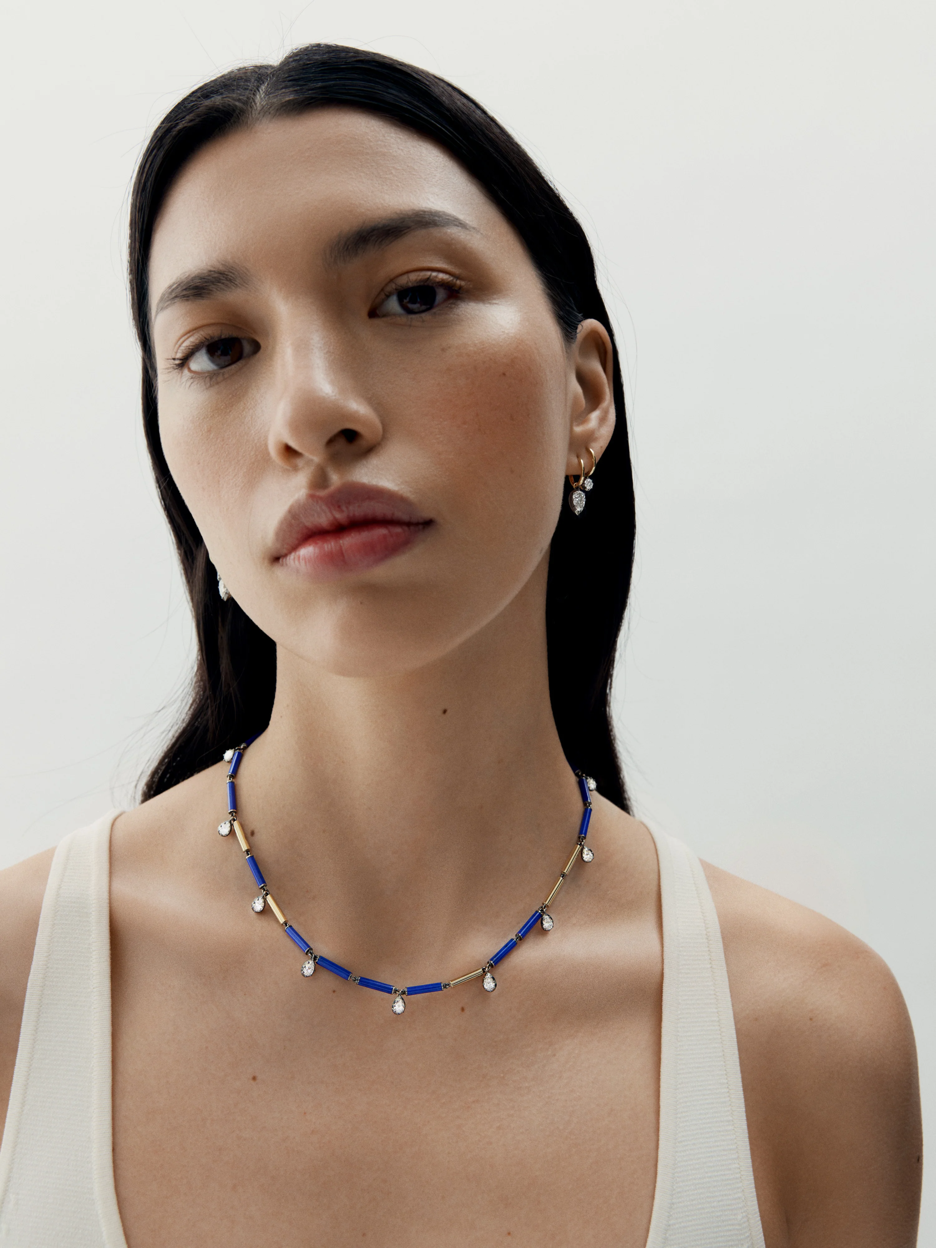 Medallions Long Guard Lapis & 3.90ct Diamond 17" Necklace - Image 3