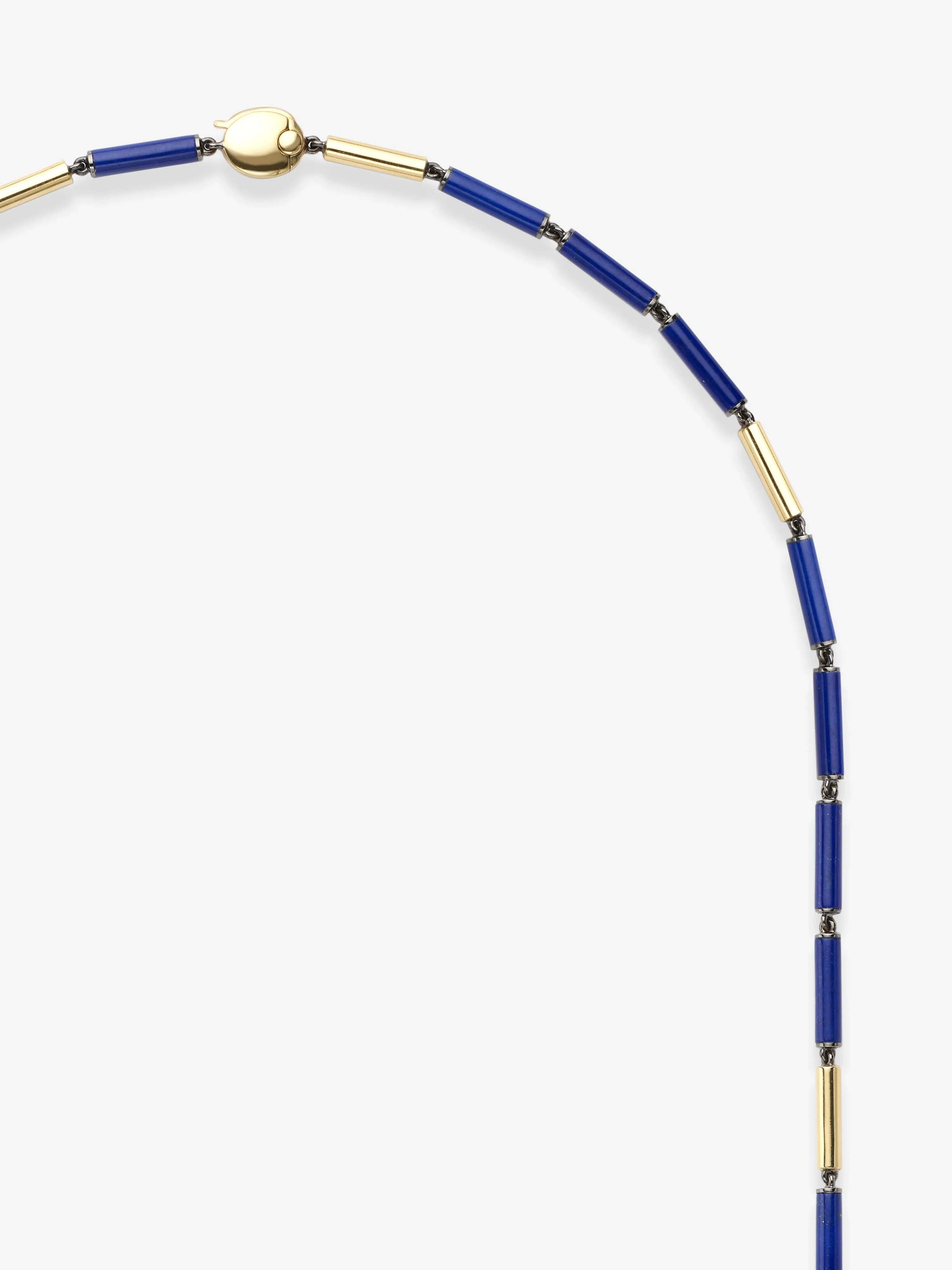 Medallions Long Guard Lapis & Diamond 30" Necklace - Image 4