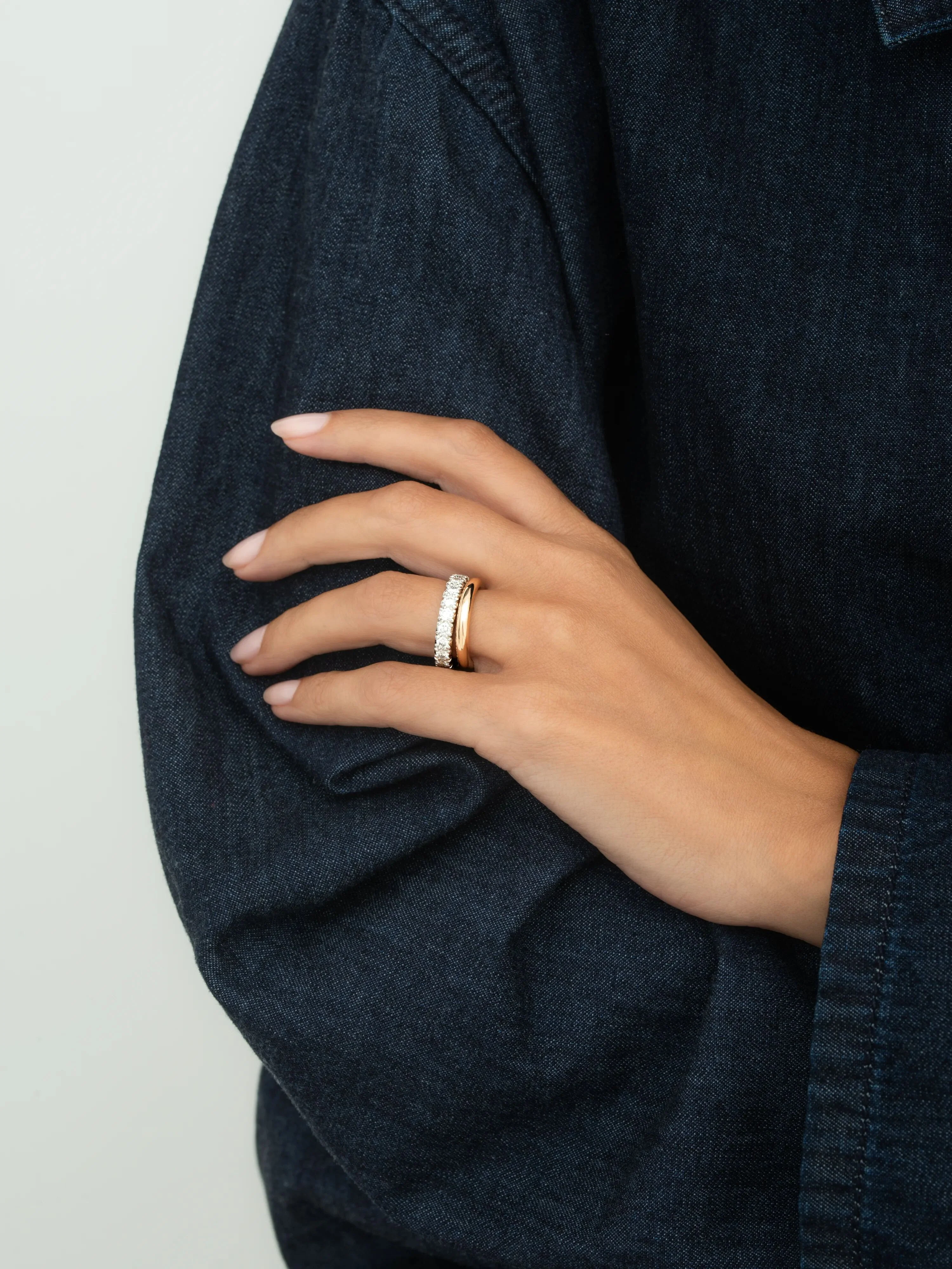 Medium Cut-Down White Gold Band - Image 3