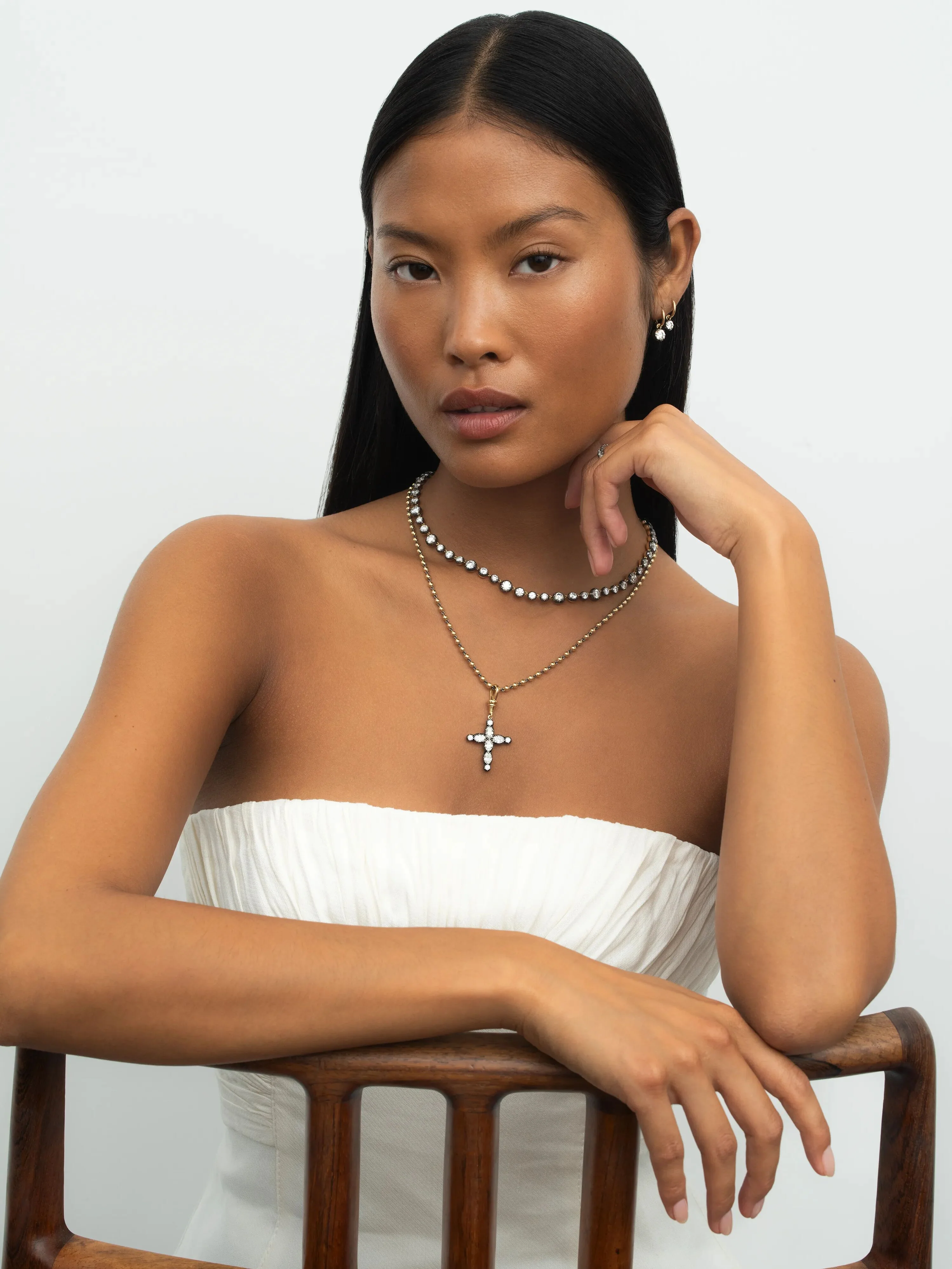 Micro Ball n Chain Yellow Gold 21" Necklace - Image 3