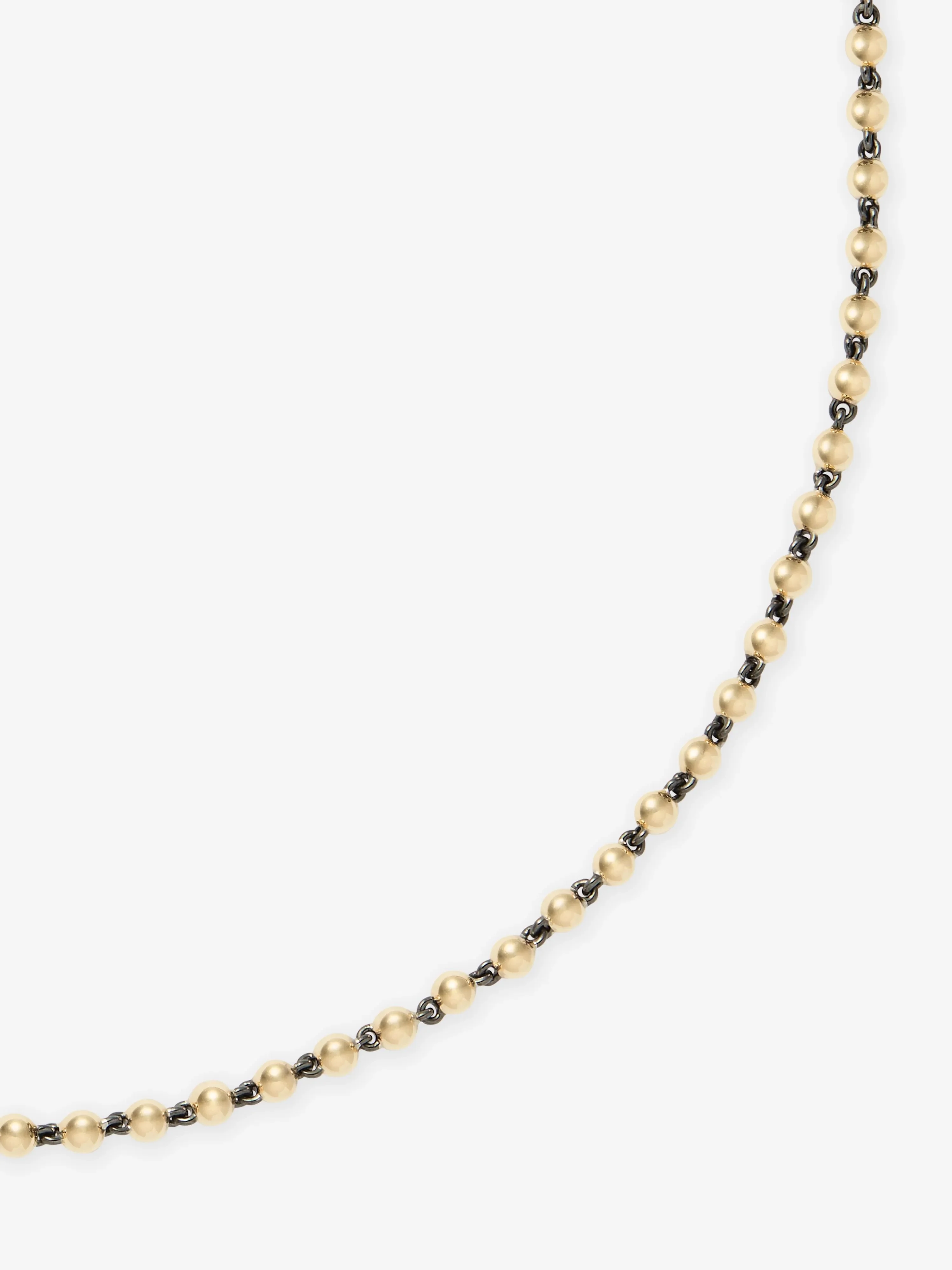Micro Ball n Chain Yellow Gold 18" Necklace - Image 2
