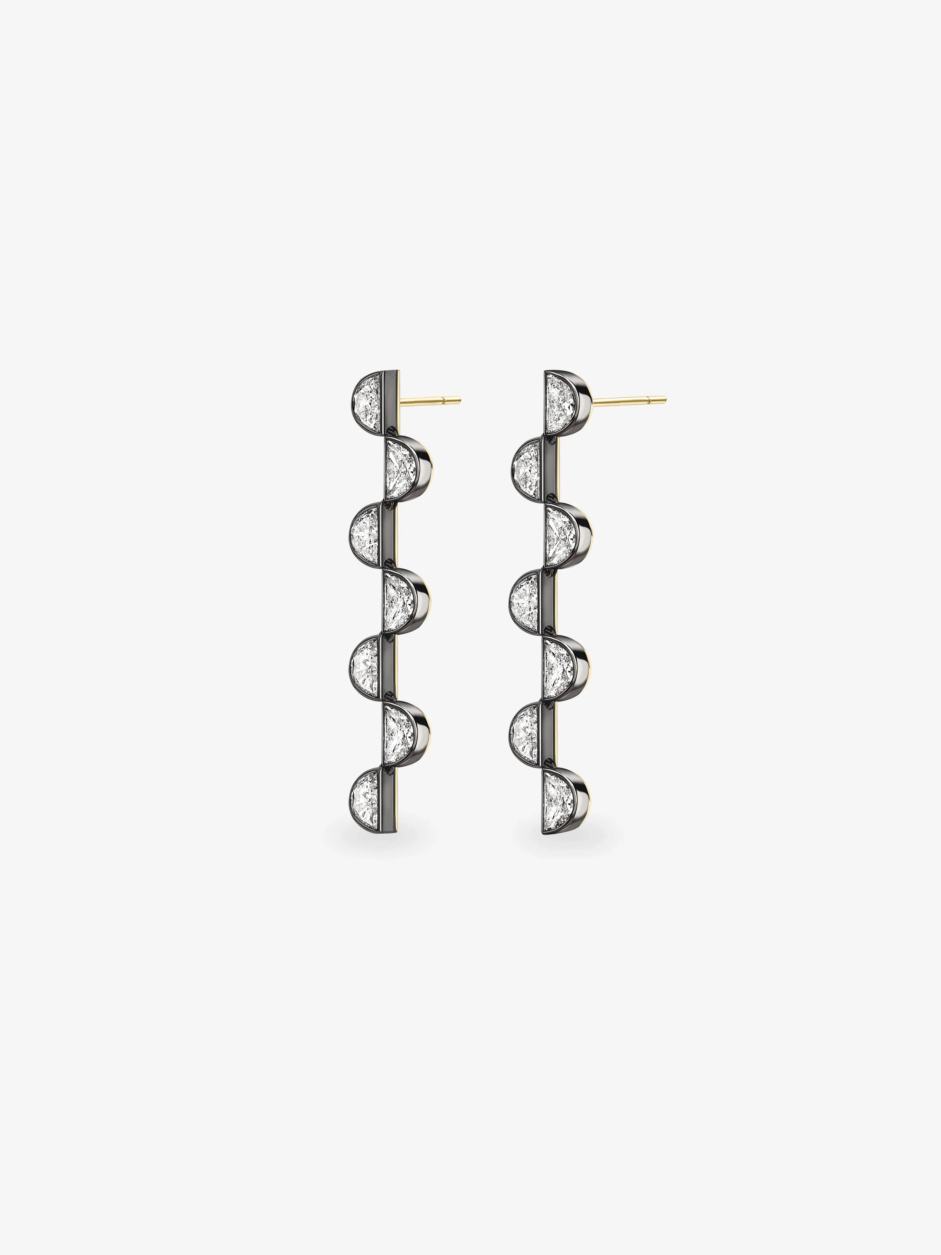 Moonshine Long Diamond Earrings - Image 2