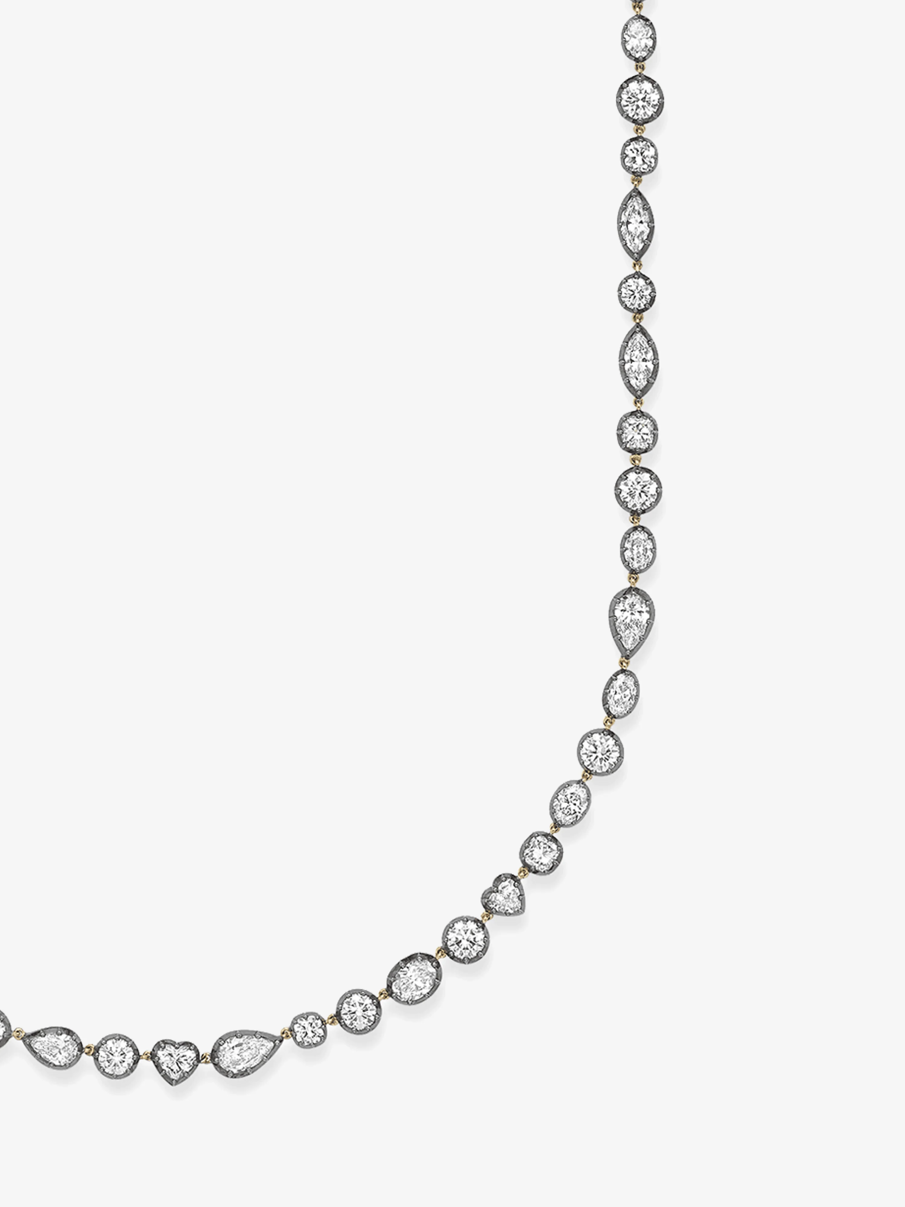 Signature Multi-Shape Diamond Button Back 32" Necklace - Image 2