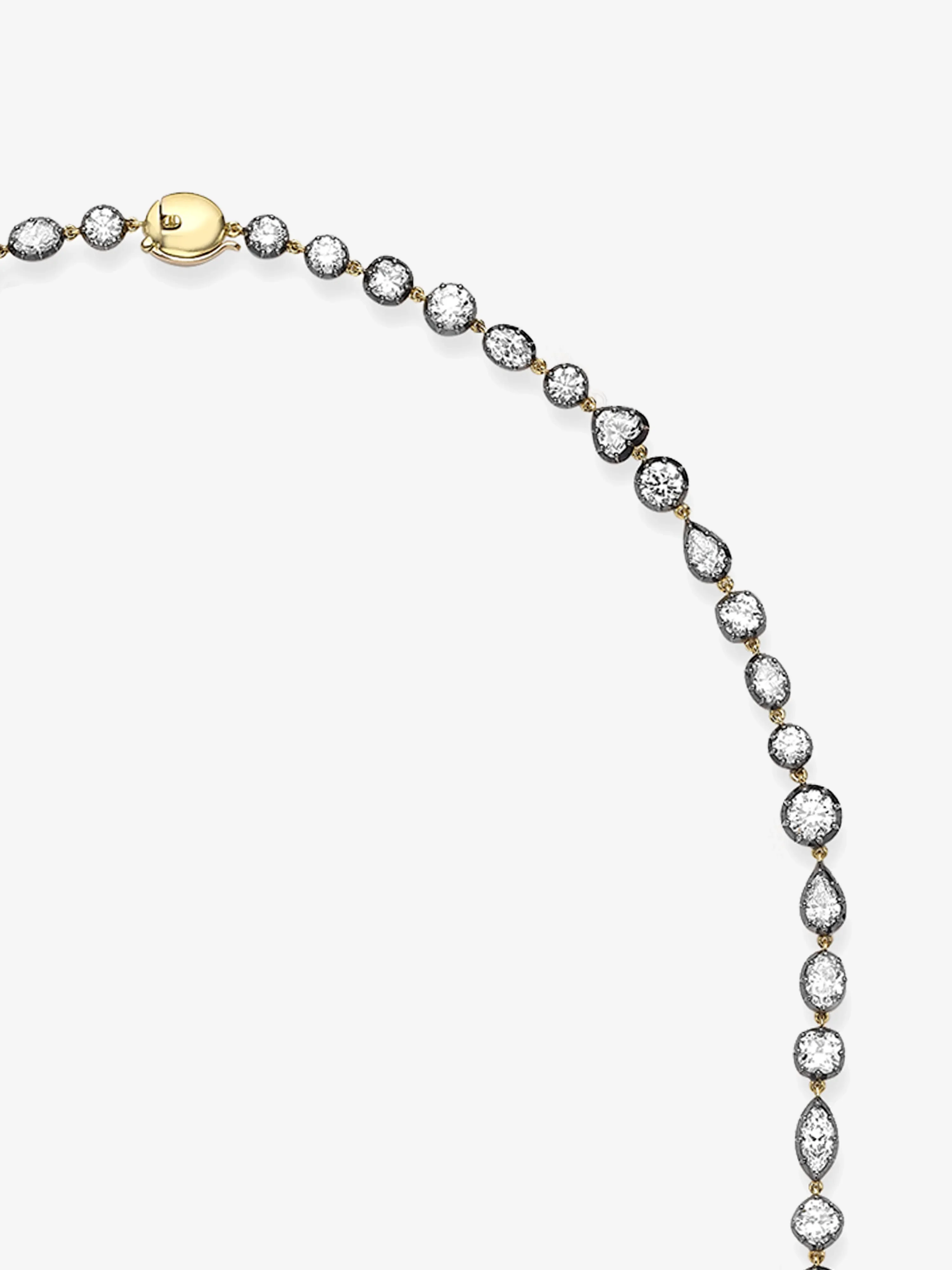 Signature Multi-Shape Diamond Button Back 32" Necklace - Image 4
