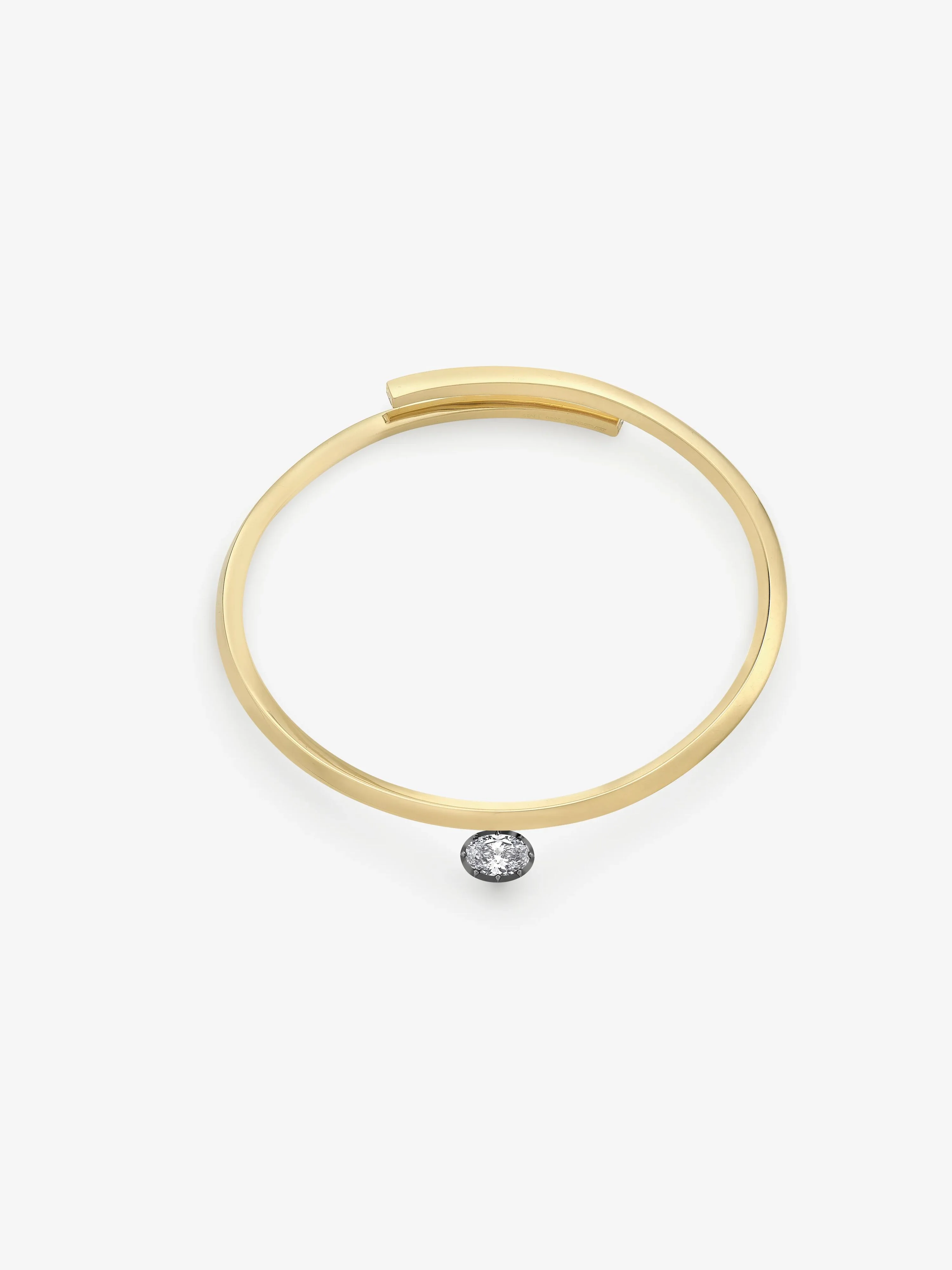 Orbit 1.22ct Oval Diamond Arm Bangle - Image 2