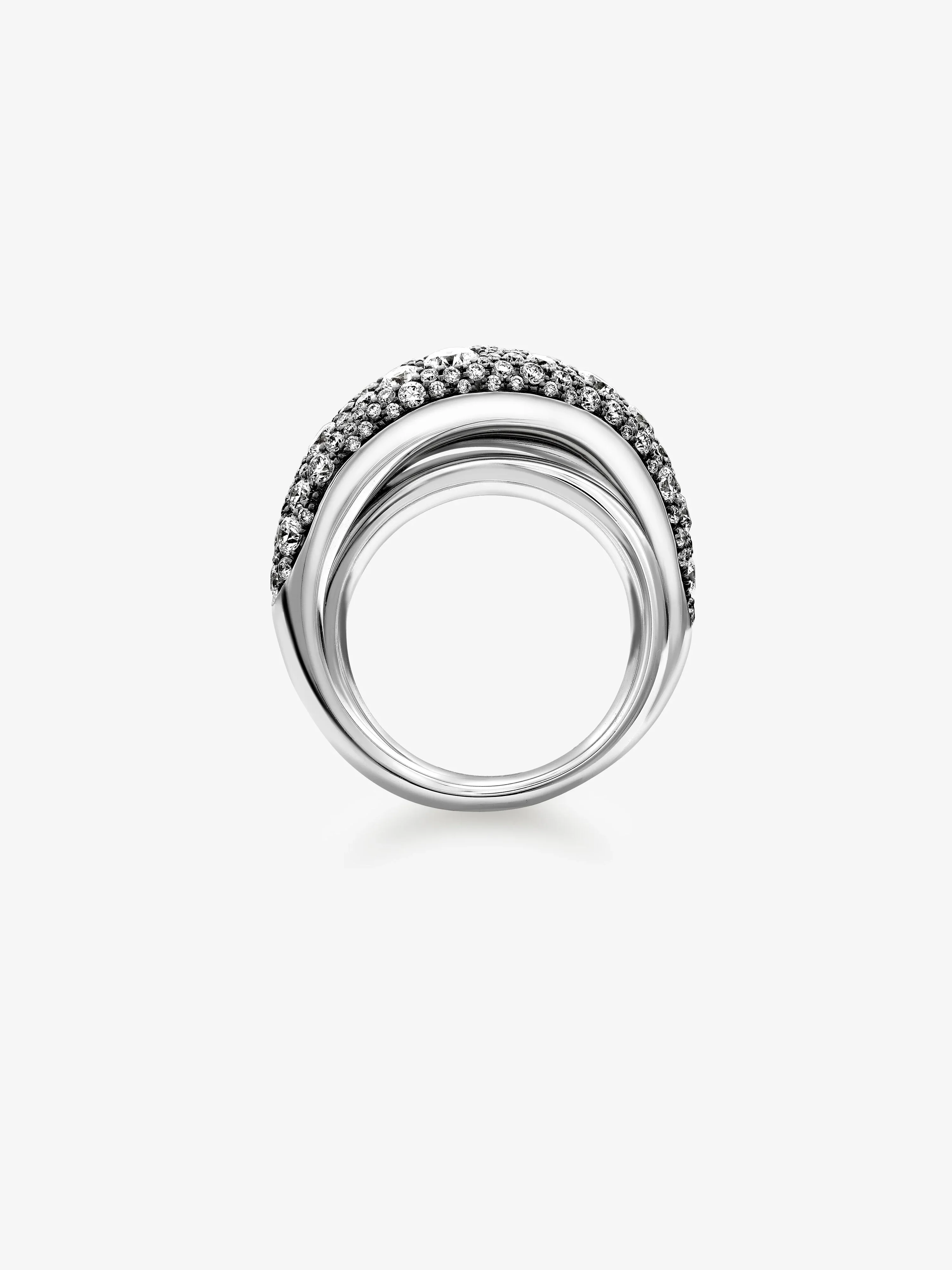 Rush Hour Diamond & White Gold Double Take Ring - Image 4