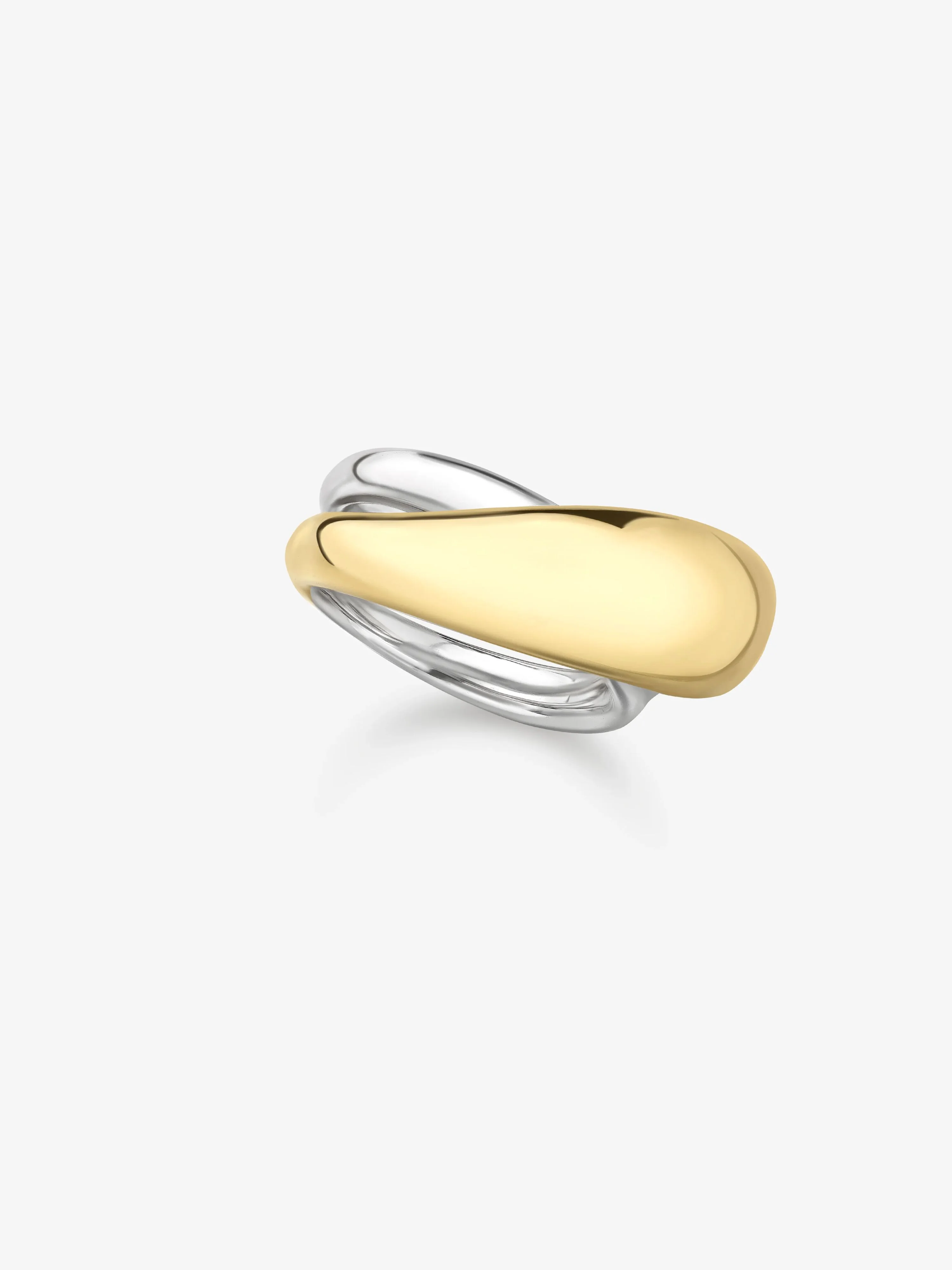 Rush Hour White & Yellow Gold Double Take Ring - Image 2