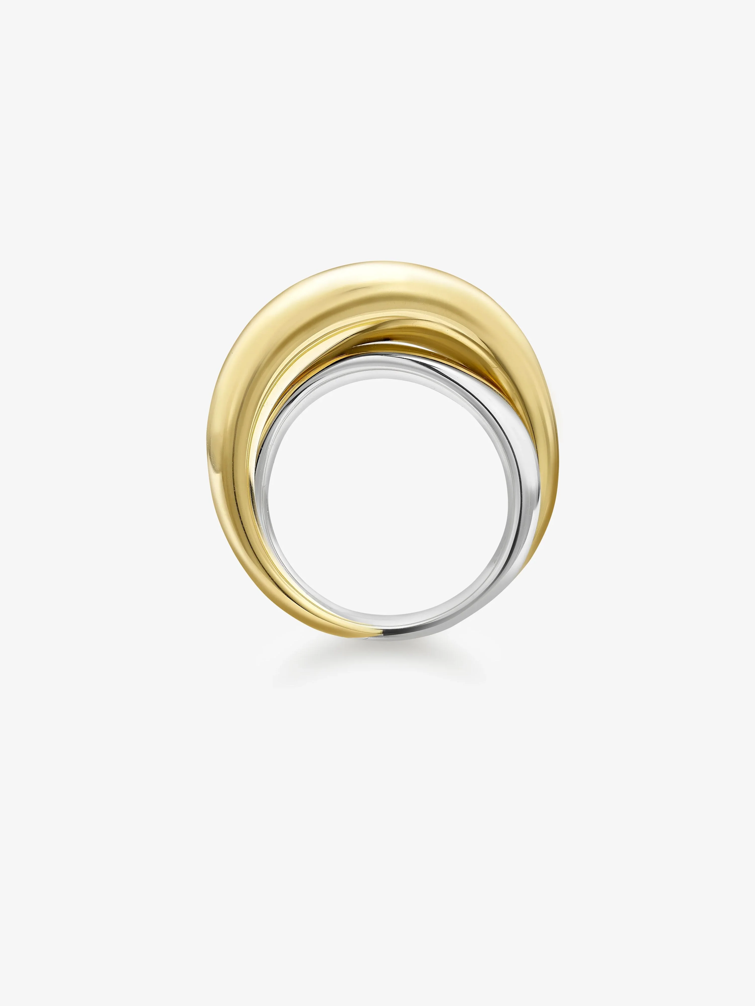 Rush Hour White & Yellow Gold Double Take Ring - Image 4