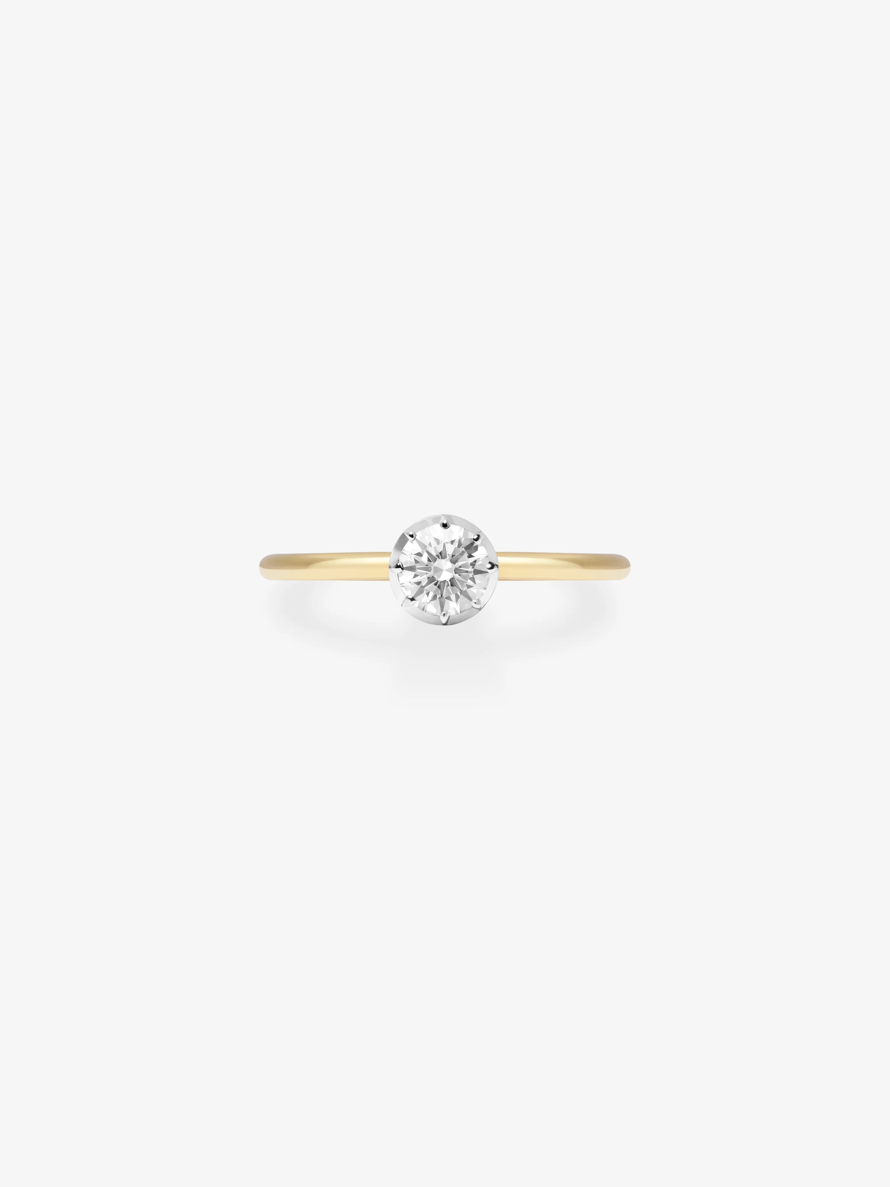 0.50ct Diamond & White Gold Button Back Ring