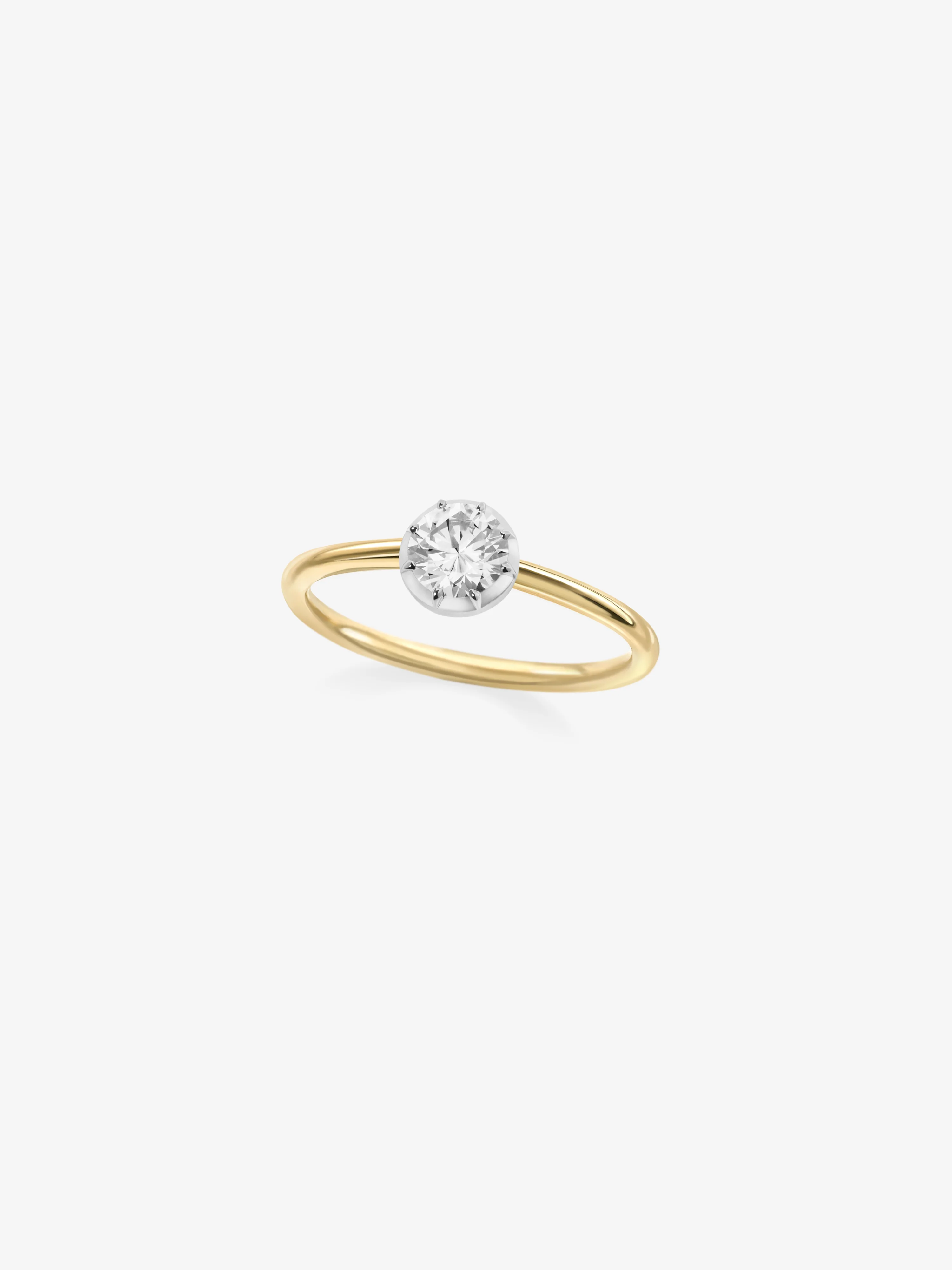 0.50ct Diamond & White Gold Button Back Ring - Image 2