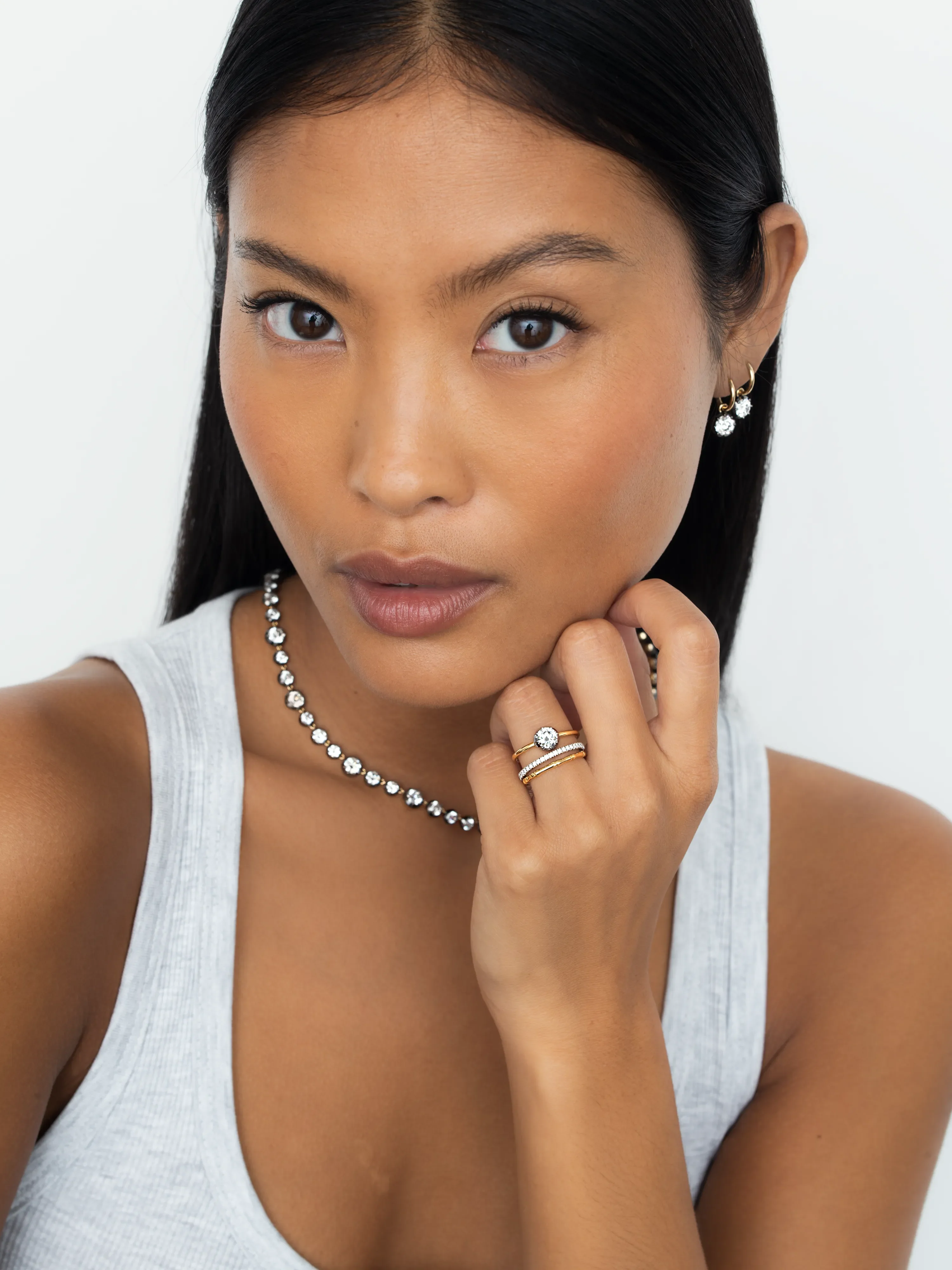0.70ct Diamond & White Gold Button Back Ring - Image 3