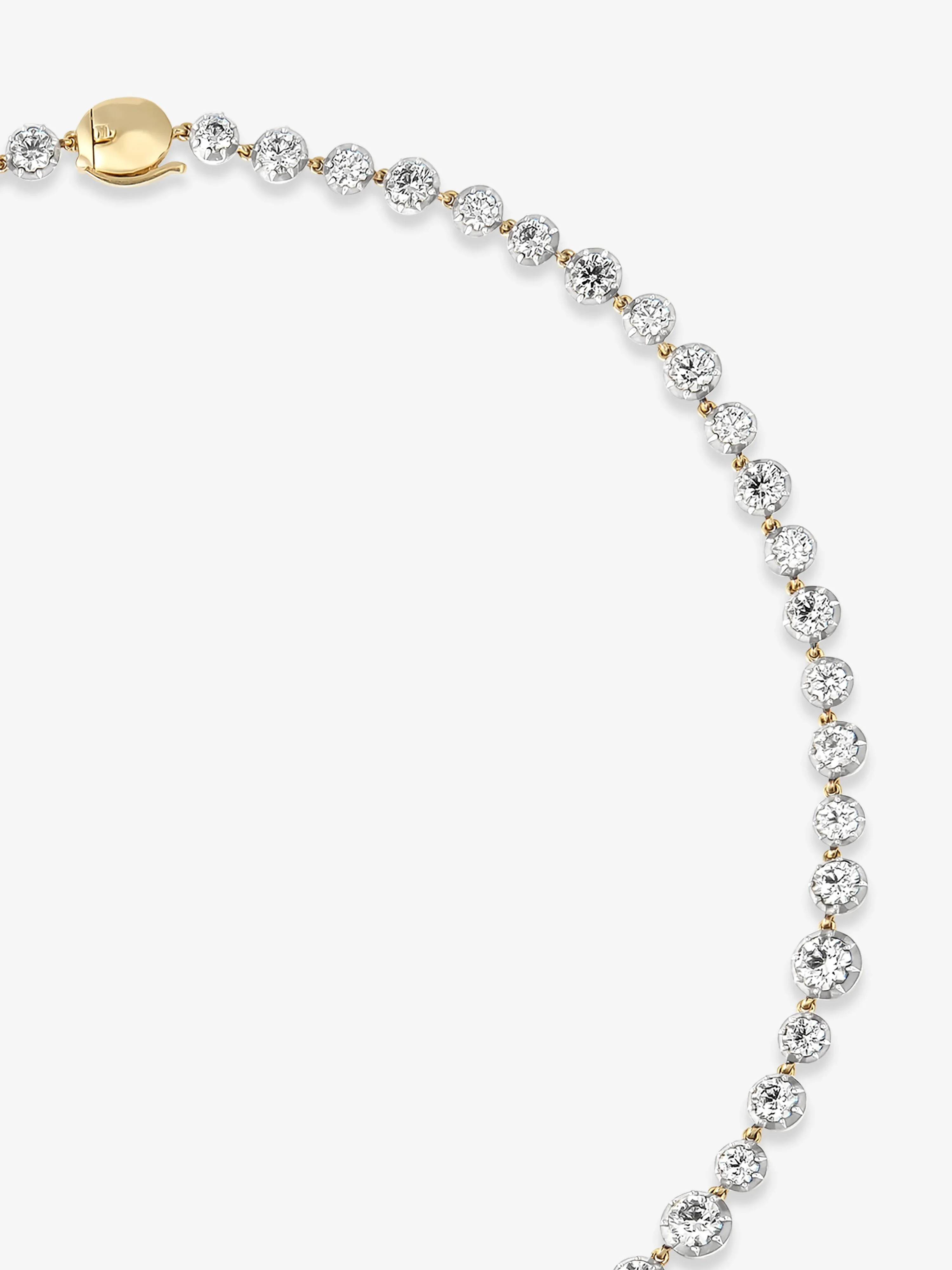 Signature 17ct Diamond & White Gold Button Back Necklace - Image 4