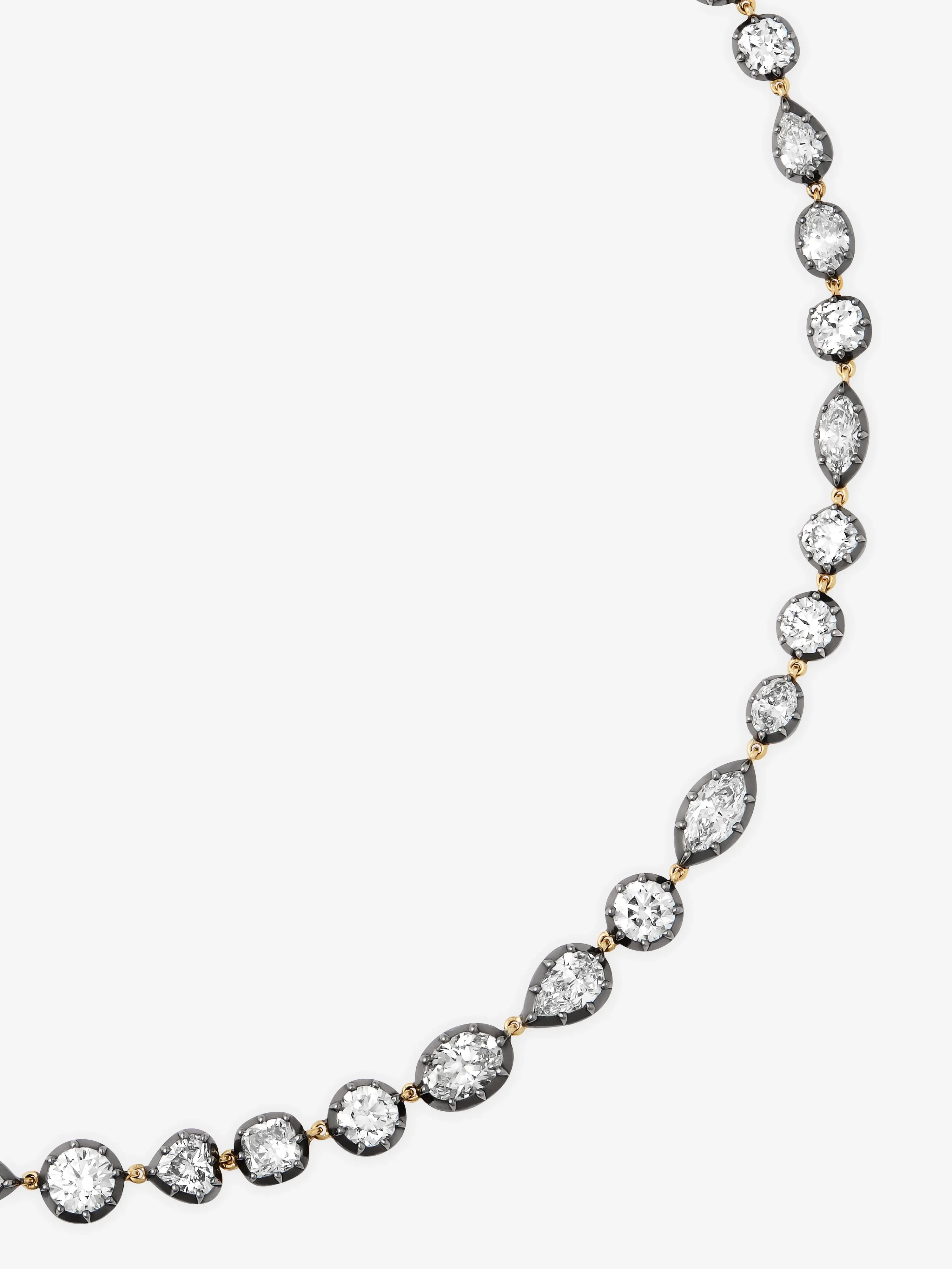 Signature Multi-Shape Diamond Button Back 16" Necklace - Image 2