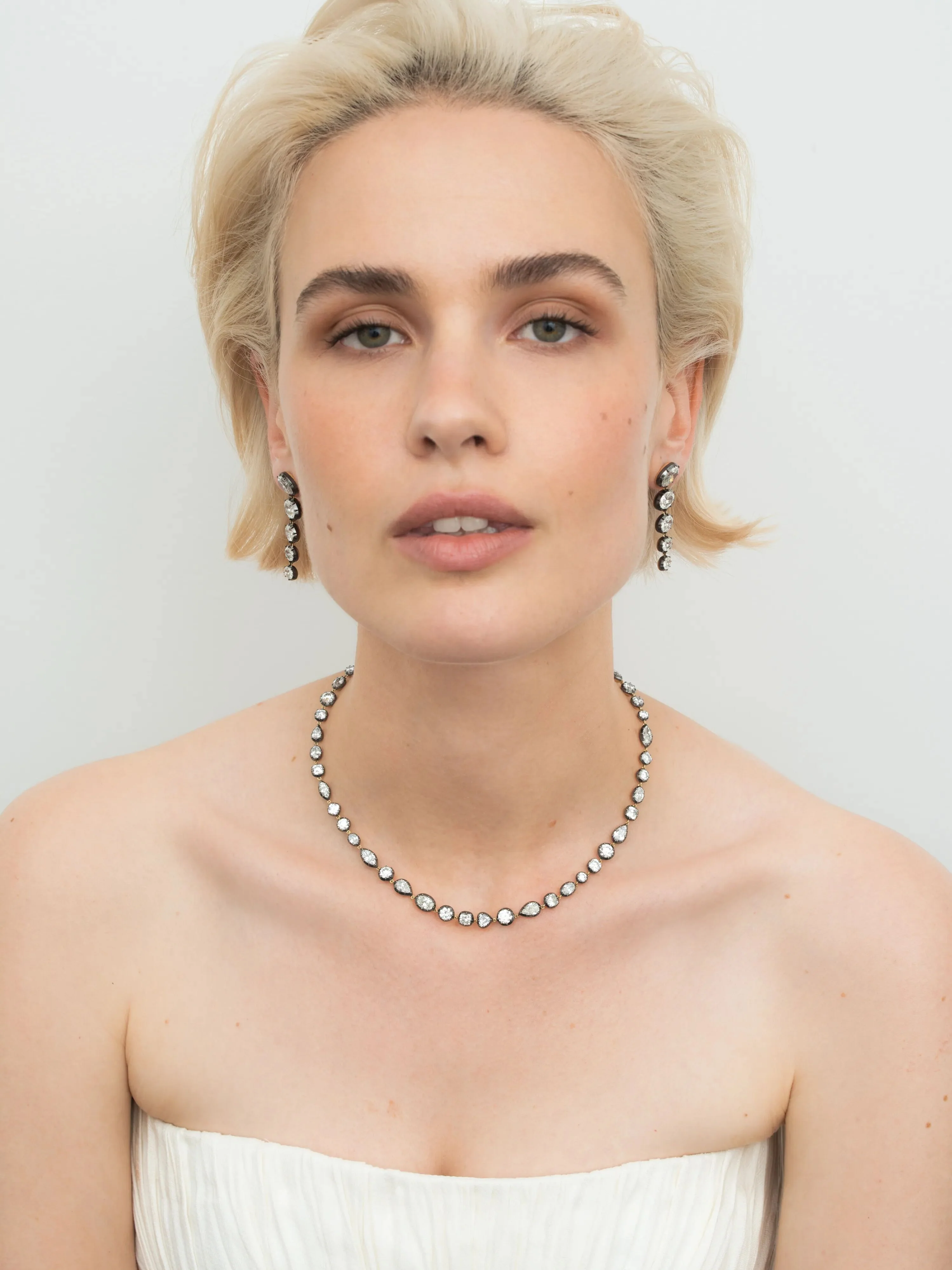 Signature Multi-Shape Diamond Button Back 16" Necklace - Image 3