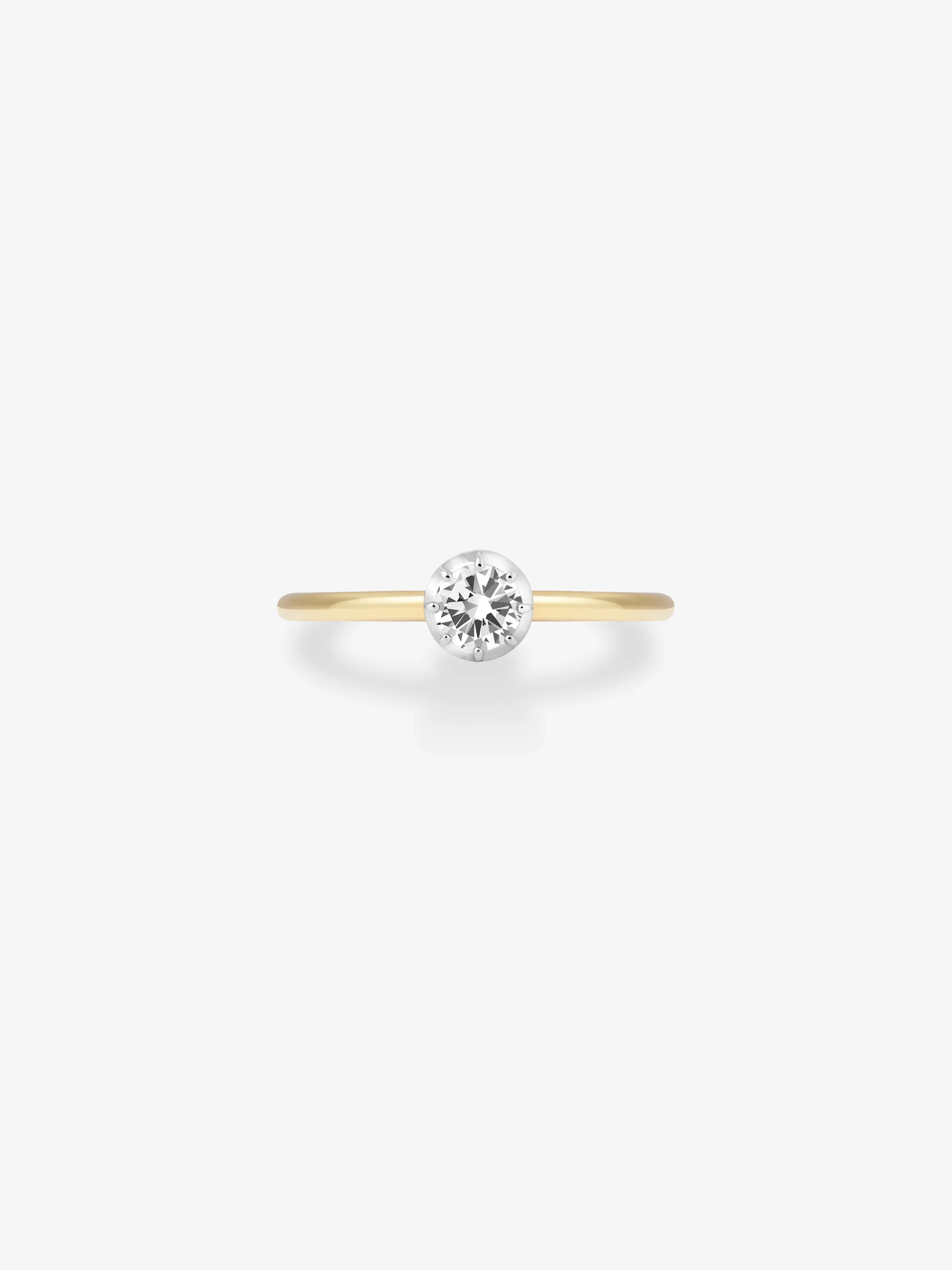 0.25ct Diamond & White Gold Button Back Ring
