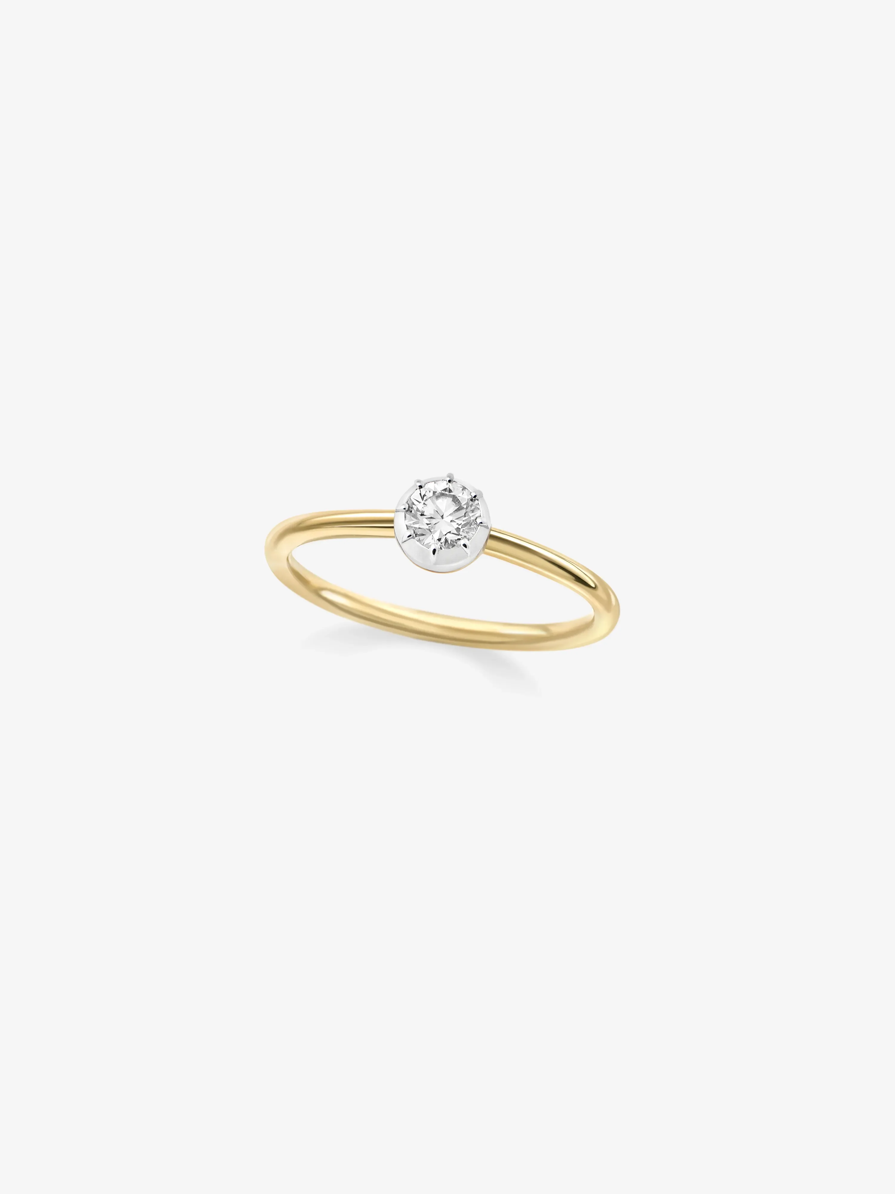 0.25ct Diamond & White Gold Button Back Ring - Image 2