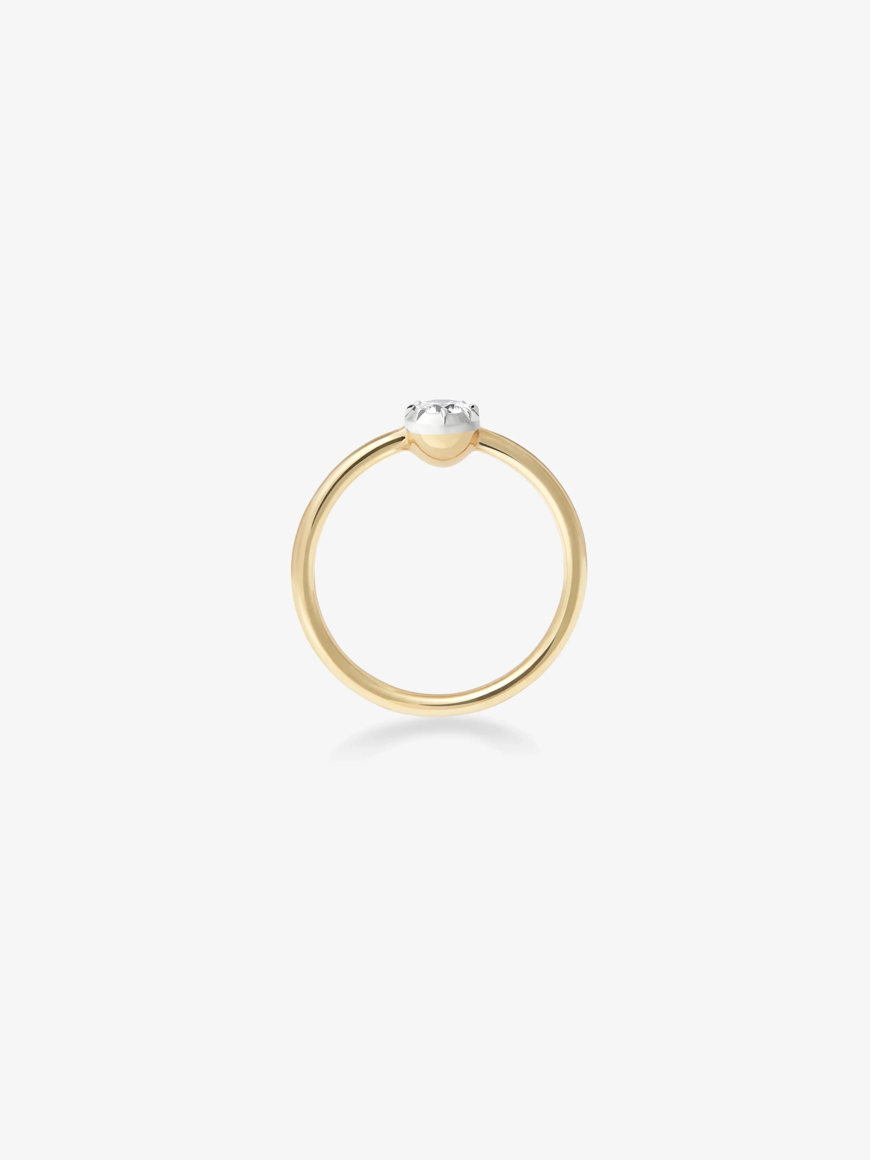 0.25ct Diamond & White Gold Button Back Ring - Image 4