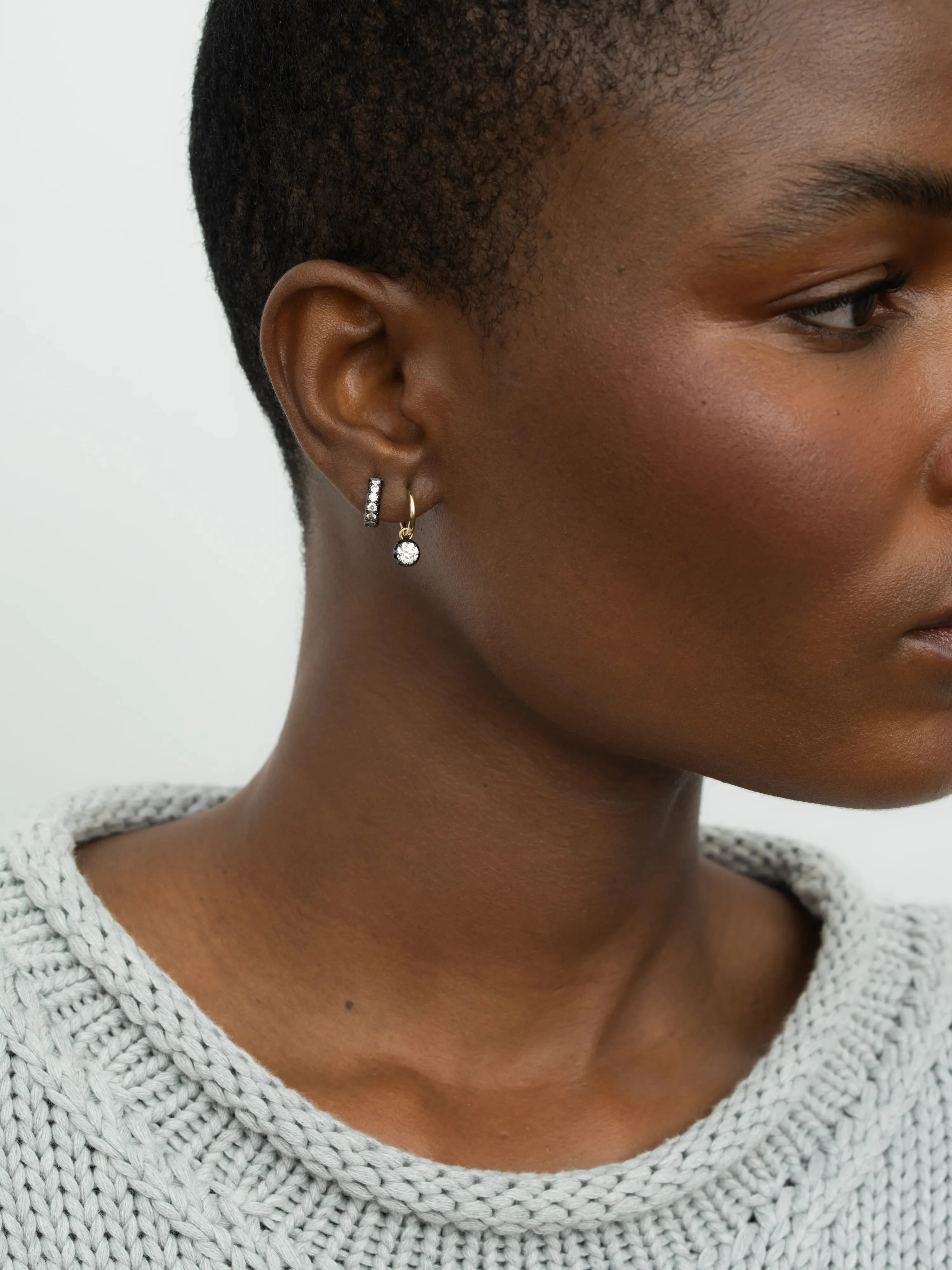 Diamond Huggie Hoops - Image 3