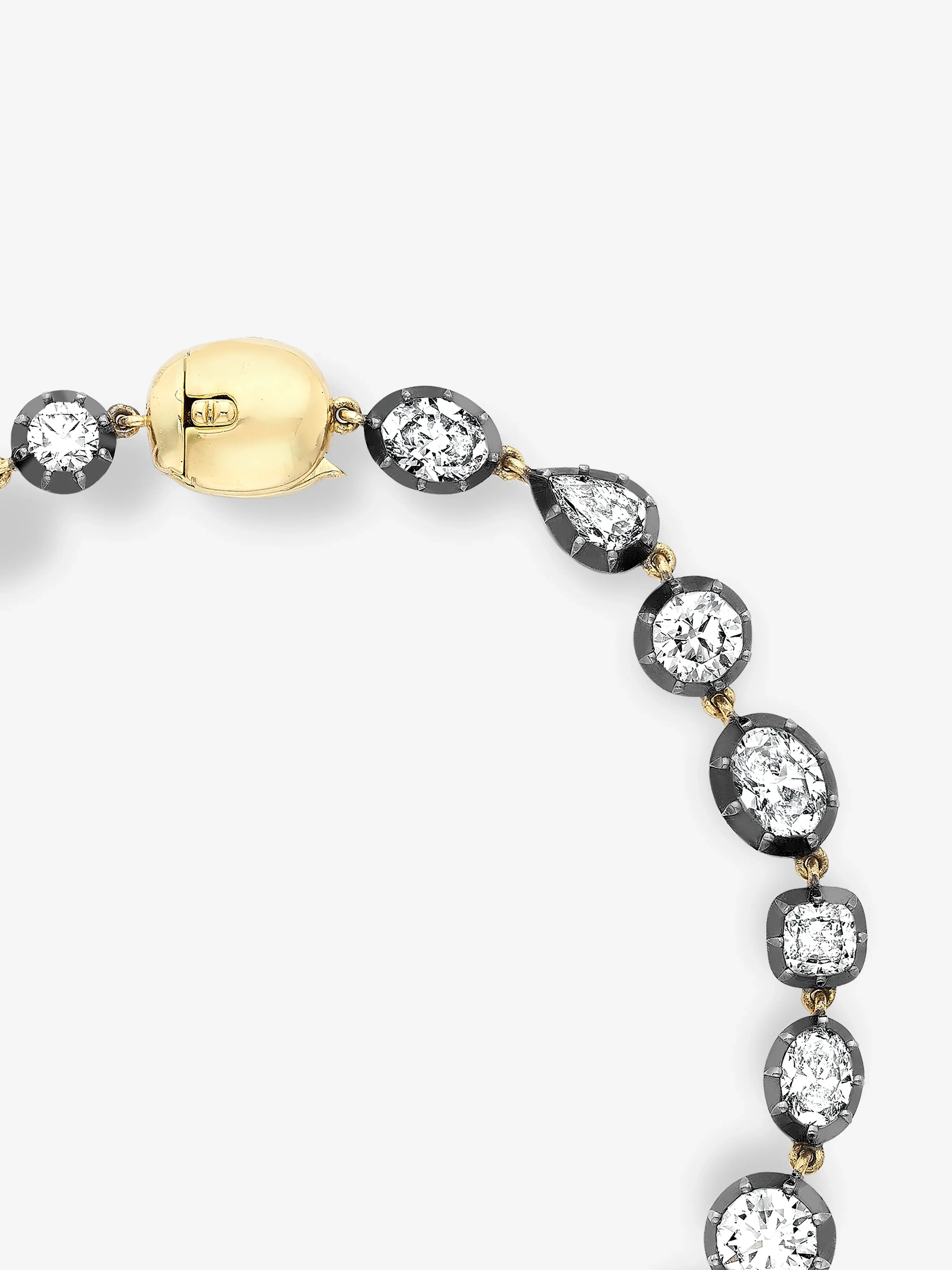 Signature Multi-Shape Diamond Button Back Bracelet - Image 4
